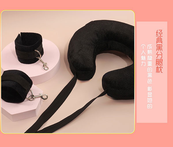 Alternative view of Bộ trói tay chân gối bông tạo thế chơi BDSM - màu đen