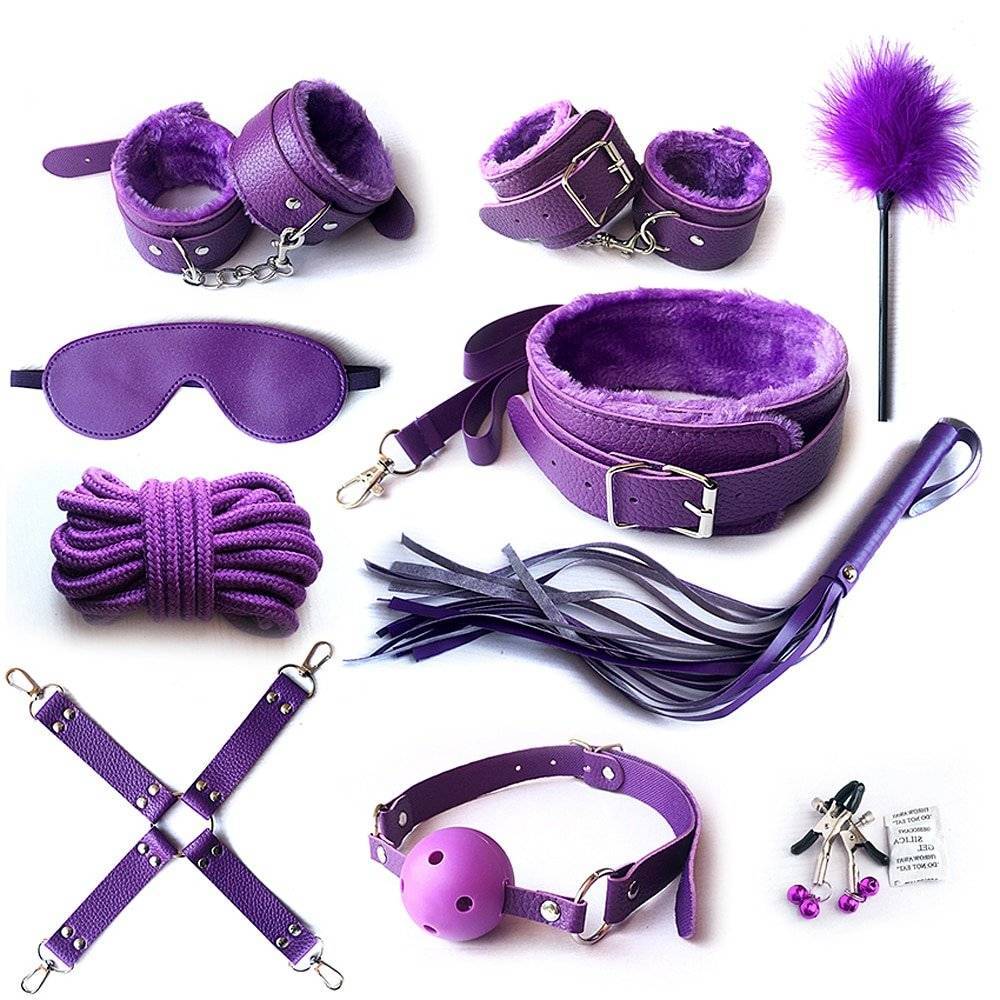Đồ chơi BDSM set kit 10 món - Màu tím