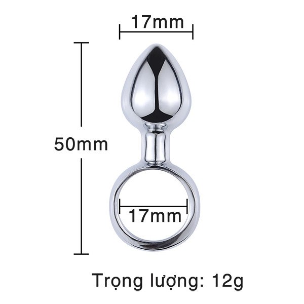 Nhẫn phích cắm hậu môn inox mini