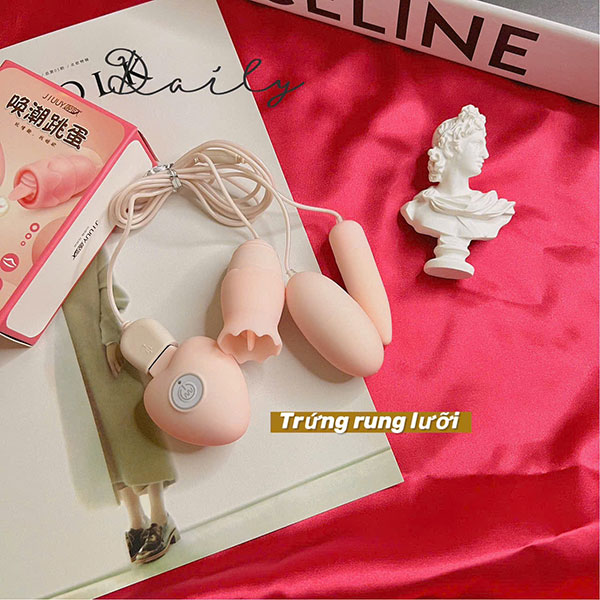 Trứng rung ba đầu kèm lưỡi liếm âm đạo Fun 10 chế độ