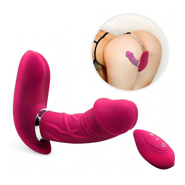 Alternative view of Trứng rung dương vật điều khiển từ xa Wearable rung ngoáy 12 chế độ