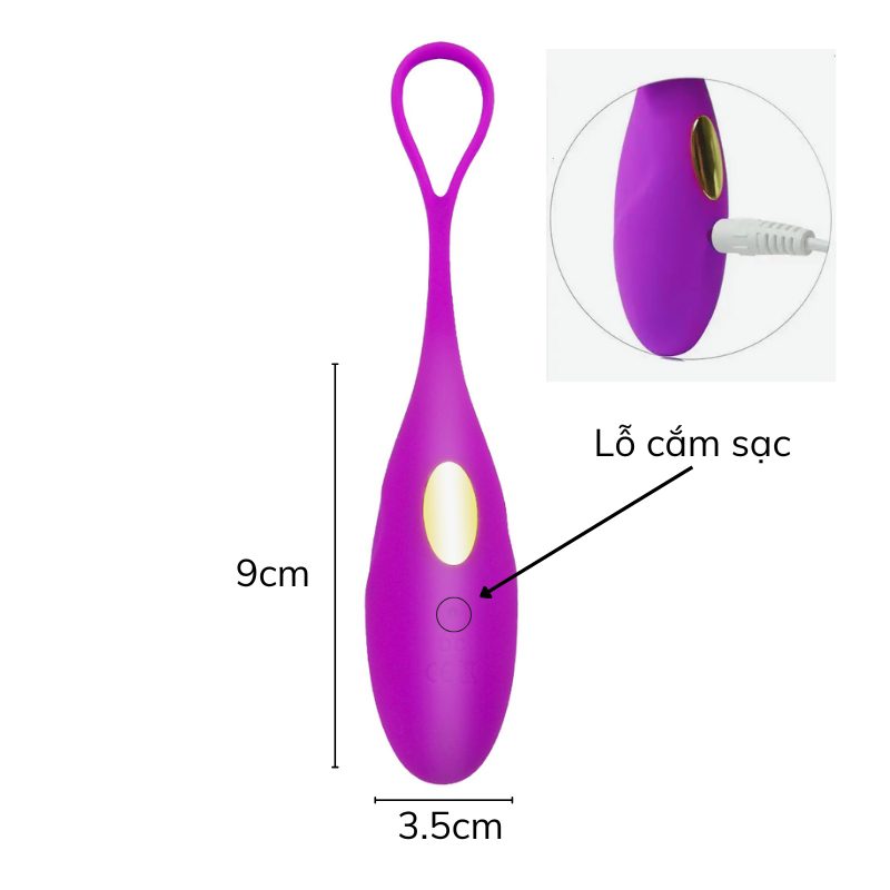 Alternative view of Trứng rung tình yêu điều khiển từ xa Tadpole 10 chế độ