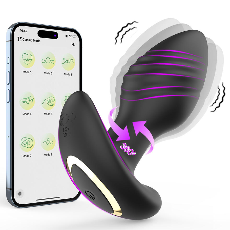 Butt Plug răng lắc điều khiển bằng app Love Spouse