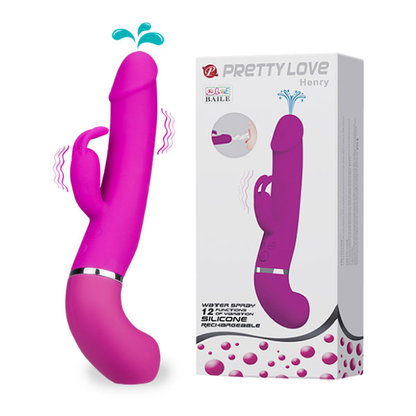 Dương vật giả phun bắn tinh như thật Pretty Love Henry rung 12 chế độ