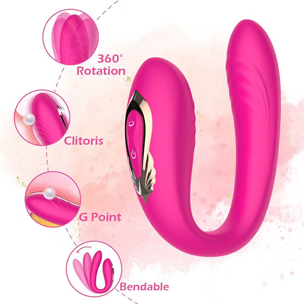 Alternative view of Máy rung ngoáy massage âm đạo chữ U 10 chế độ, có điều khiển xa