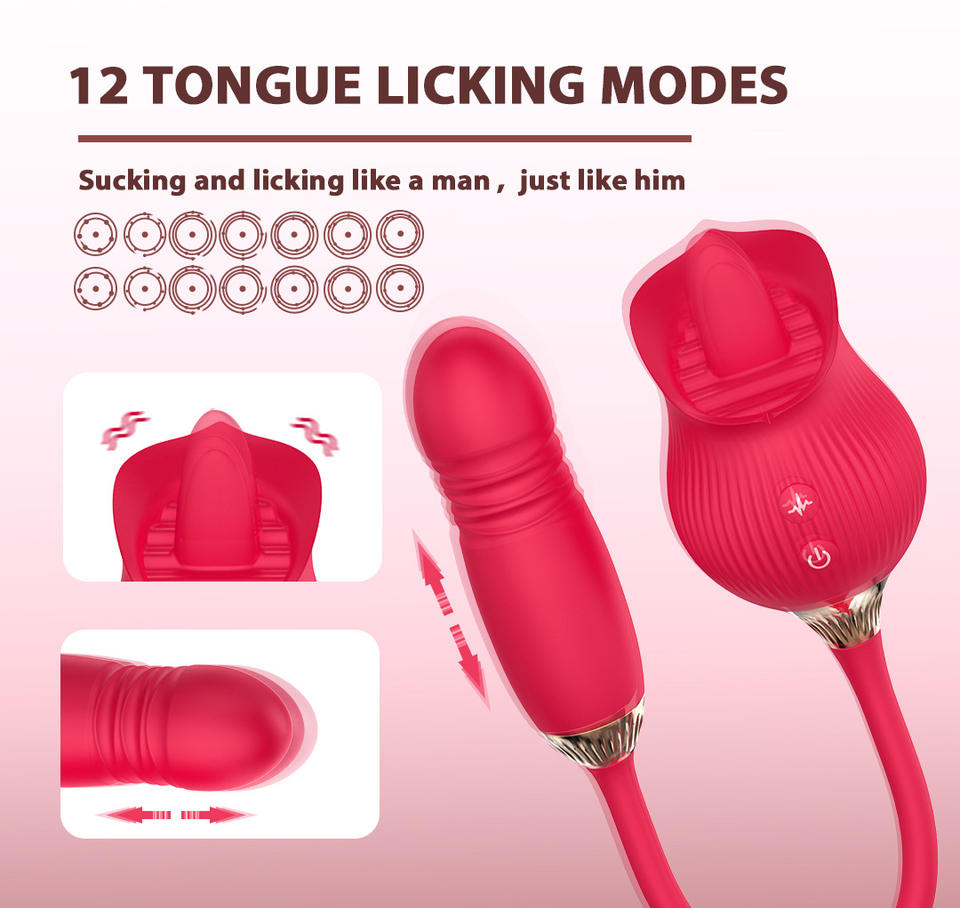 Alternative view of Trứng rung hoa hồng 2 đầu thụt liếm đa năng Rose Va3