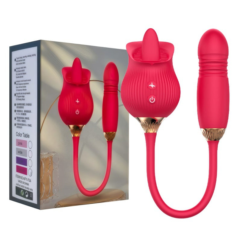 Trứng rung hoa hồng 2 đầu thụt liếm đa năng Rose Va3