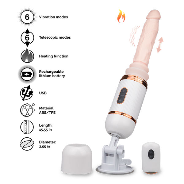 Alternative view of Dương vật giả Cyclone Fire rung thụt toả nhiệt, có điều khiển từ xa