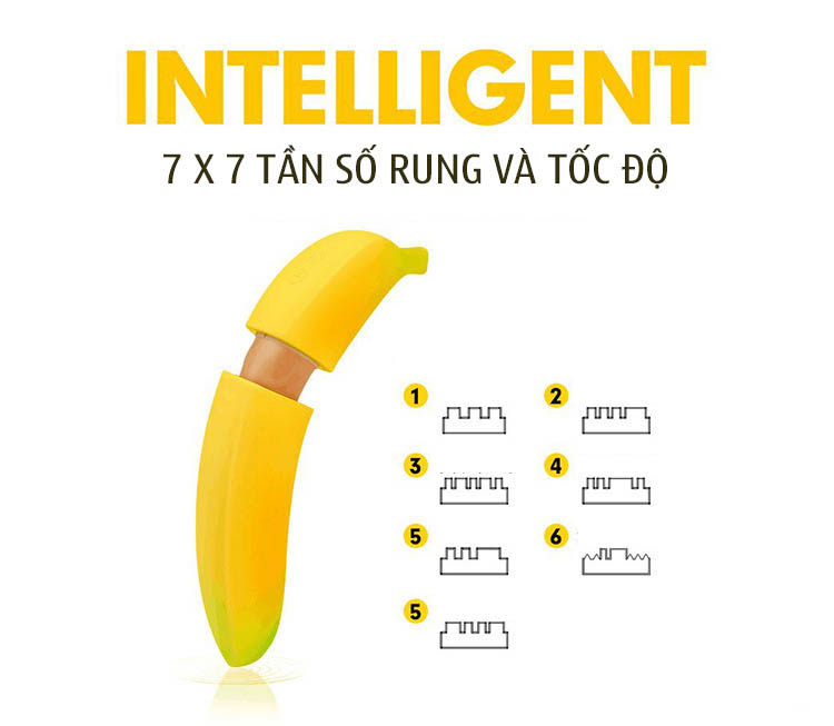 Alternative view of Dương vật giả nguỵ trang trái chuối Moylan Banana rung 7 tần số