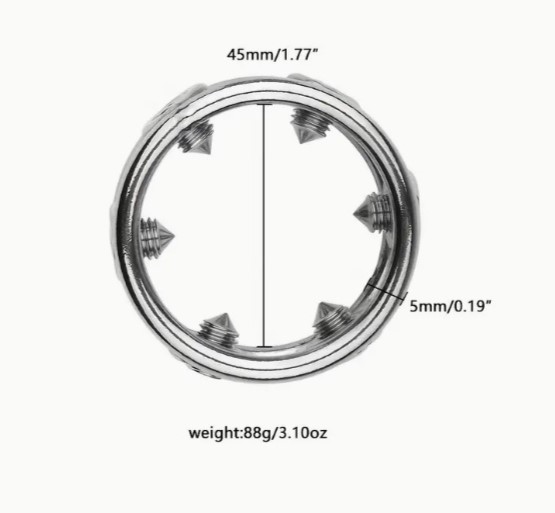 Alternative view of Vòng đeo dương vật cockring inox có thể điều chỉnh