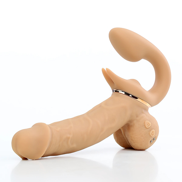 Dương vật giả 2 đầu rung thụt cho Les Yeain Double Enjoy Cannon